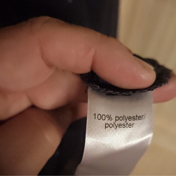 Studio Y Womens Grey Sheer Crystal Studded Blouse Small - Picture 9 of 10